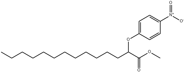 2-(4-ニトロフェノキシ)テトラデカン酸メチル 化学構造式