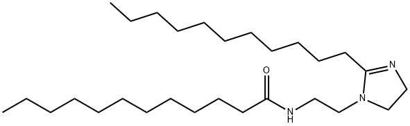N-[2-(4,5-二氢-2-十一烷基-1H-咪唑-1-基)乙基]十二碳酰胺, 71141-89-4, 结构式