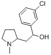 alpha-(3-Chlorophenyl)-1-methyl-2-pyrrolidineethanol,71157-72-7,结构式