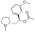 2-Pyrrolidineethanol, alpha-(3-methoxyphenyl)-1-methyl-, acetate (este r), (R*,S*)- Structure