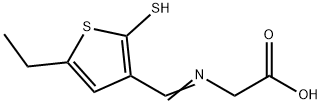 Glycine, N-[(5-ethyl-2-mercapto-3-thienyl)methylene]- (9CI) Structure
