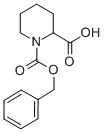 N-カルボベンジルオキシ-2-ピペリジンカルボン酸 化学構造式