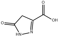 4,5-ジヒドロ-5-オキソ-1H-ピラゾール-3-カルボン酸 化学構造式
