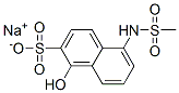 1-ヒドロキシ-5-[(メチルスルホニル)アミノ]-2-ナフタレンスルホン酸ナトリウム 化学構造式
