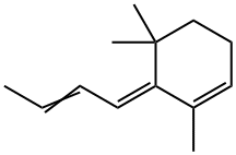 (6E)-6-[(Z)-2-ブテニリデン]-1,5,5-トリメチル-1-シクロヘキセン 化学構造式