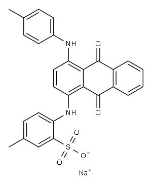 sodium 4-[[9,10-dihydro-9,10-dioxo-4-(p-tolylamino)-1-anthryl]amino]toluene-3-sulphonate Structure