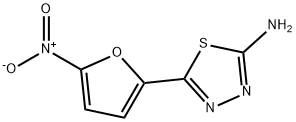 5-(5-ニトロ-2-フリル)-1,3,4-チアジアゾール-2-アミン 化学構造式