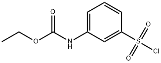 [3-(Chlorosulfonyl)phenyl]carbamic acid ethyl ester Structure
