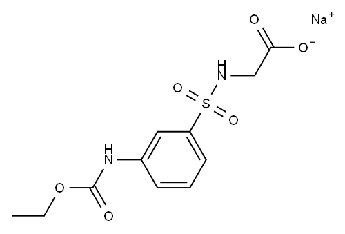 N-[[3-[(Ethoxycarbonyl)amino]phenyl]sulfonyl]glycine sodium salt 结构式
