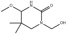 テトラヒドロ-1-(ヒドロキシメチル)-4-メトキシ-5,5-ジメチル-2(1H)-ピリミジノン 化学構造式