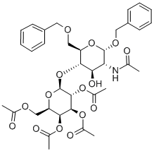 1-Benzyl 2-Acetamido-6-O-benzyl-4-(2,3,4,6-tetra-O-acetyl-b-D-galactopyranosyl)-2-deoxy-a-D-glucopyranoside Structure