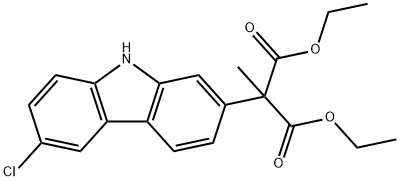 diethyl (6-chloro-9H-carbazol-2-yl)methylmalonate Struktur