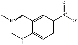 N-メチル-2-[(メチルイミノ)メチル]-4-ニトロベンゼンアミン 化学構造式