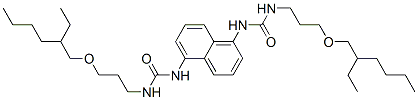 N,N''-(1,5-ナフタレンジイル)ビス[N'-[3-[(2-エチルヘキシル)オキシ]プロピル]尿素] 化学構造式