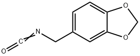 5-(イソシアナトメチル)-1,3-ベンゾジオキソール 化学構造式