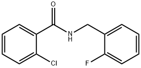 2-Chloro-N-(2-fluorobenzyl)benzaMide, 97% 化学構造式