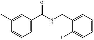 N-(2-氟苄基)-3-甲基苯甲酰胺, 712301-17-2, 结构式