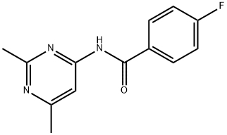 Benzamide, N-(2,6-dimethyl-4-pyrimidinyl)-4-fluoro- (9CI) Structure