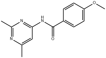 Benzamide, N-(2,6-dimethyl-4-pyrimidinyl)-4-methoxy- (9CI) Structure