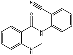 Benzamide, N-(2-cyanophenyl)-2-(methylamino)- (9CI) Structure