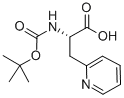 Boc-3-(2-吡啶基)-L-丙氨酸, 71239-85-5, 结构式