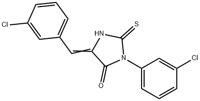 4-Imidazolidinone, 3-(3-chlorophenyl)-5-((3-chlorophenyl)methylene)-2- thioxo- Structure
