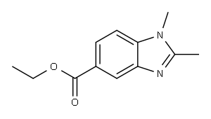 1H-BenziMidazole-5-carboxylic acid, 1,2-diMethyl-, ethyl ester 结构式