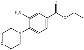 3-アミノ-4-(4-モルホリニル)安息香酸エチル 化学構造式
