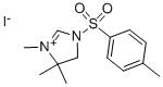 1-(4-メチルフェニルスルホニル)-3,4,4-トリメチル-4,5-ジヒドロ-1H-イミダゾール-3-イウム・ヨージド 化学構造式