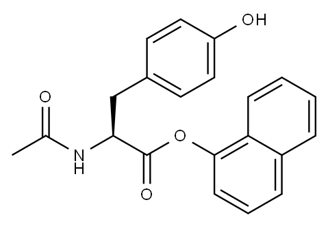 N-acetyltyrosine 1-naphthyl ester Struktur