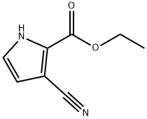 1H-Pyrrole-2-carboxylicacid,3-cyano-,ethylester(9CI) Struktur
