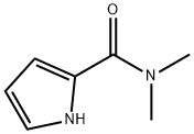 N,N-ジメチル-1H-ピロール-2-カルボキサミド 化学構造式