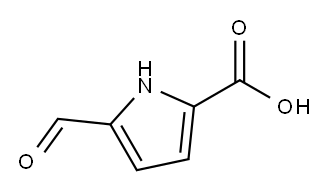 5-甲酰基-1H-吡咯-2-羧酸 结构式