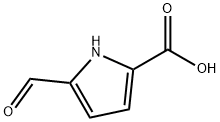 5-甲酰基-1H-吡咯-2-羧酸,7126-51-4,结构式