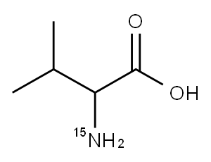 DL-缬氨酸-15N 结构式