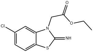 5-Chloro-2,3-dihydro-2-imino-3-benzothiazoleacetic acid ethyl ester Struktur