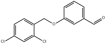 3-[(2,4-ジクロロベンジル)オキシ]ベンズアルデヒド 化学構造式
