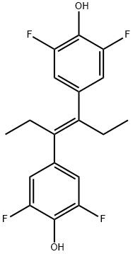 3,5,3',5'-tetrafluorodiethylstilbestrol Struktur