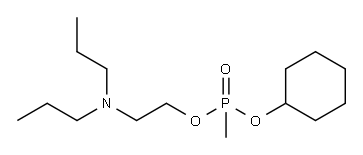 Methylphosphonic acid cyclohexyl 2-(dipropylamino)ethyl ester 结构式