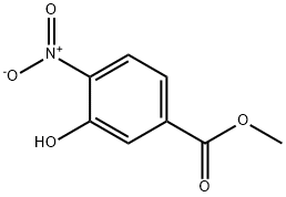 3-ヒドロキシ-4-ニトロ安息香酸メチル 化学構造式