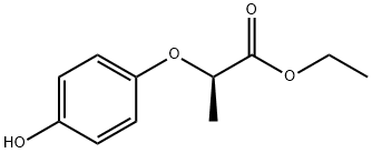 Ethyl (R)-(+)-2-(4-hydroxyphenoxy)propionate 化学構造式