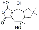 4,4a,5,6,7,7a,8,9-Octahydro-3,4,8-trihydroxy-6,6,8-trimethylazuleno[5,6-c]furan-1(3H)-one Structure