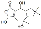 4,4a,5,6,7,7a,8,9-Octahydro-1,4,8-trihydroxy-6,6,8-trimethylazuleno[5,6-c]furan-3(1H)-one Structure