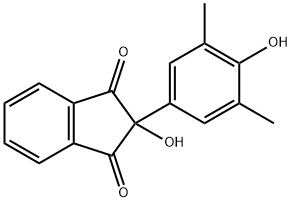 1,3-Indandione, 2-(3,5-dimethyl-p-hydroxyphenyl)-2-hydroxy- Struktur
