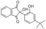 1H-Indene-1,3(2H)-dione, 2-(4-(1,1-dimethylethyl)-2-hydroxyphenyl)-2-h ydroxy- 结构式