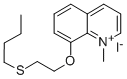 Quinolinium, 8-(2-(butylthio)ethoxy)-1-methyl-, iodide Structure
