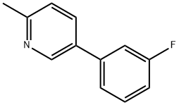 5-(3-Fluorophenyl)-2-methyl-pyridin Struktur