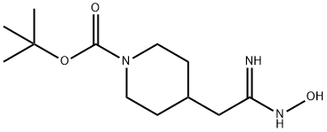 TERT-BUTYL 4-[(2Z)-2-AMINO-2-(HYDROXYIMINO)ETHYL]PIPERIDINE-1-CARBOXYLATE,713147-49-0,结构式