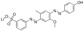 3-[[4-[(4-Hydroxyphenyl)azo]-5-methoxy-2-methylphenyl]azo]benzenesulfonic acid lithium salt|