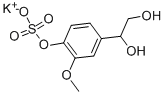 4-羟基-3-甲氧基苯基乙二醇-4-硫酸钾盐, 71324-20-4, 结构式